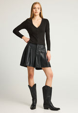 Cardigan cu nervuri și sclipici