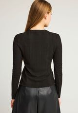 Cardigan cu nervuri și sclipici