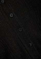 Cardigan cu nervuri și sclipici