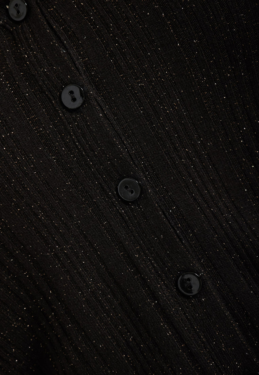 Cardigan cu nervuri și sclipici