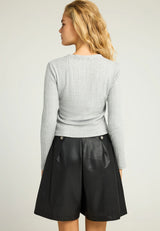 Cardigan cu nervuri și sclipici