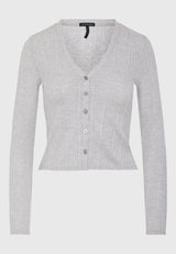 Cardigan cu nervuri și sclipici