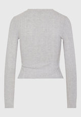 Cardigan cu nervuri și sclipici