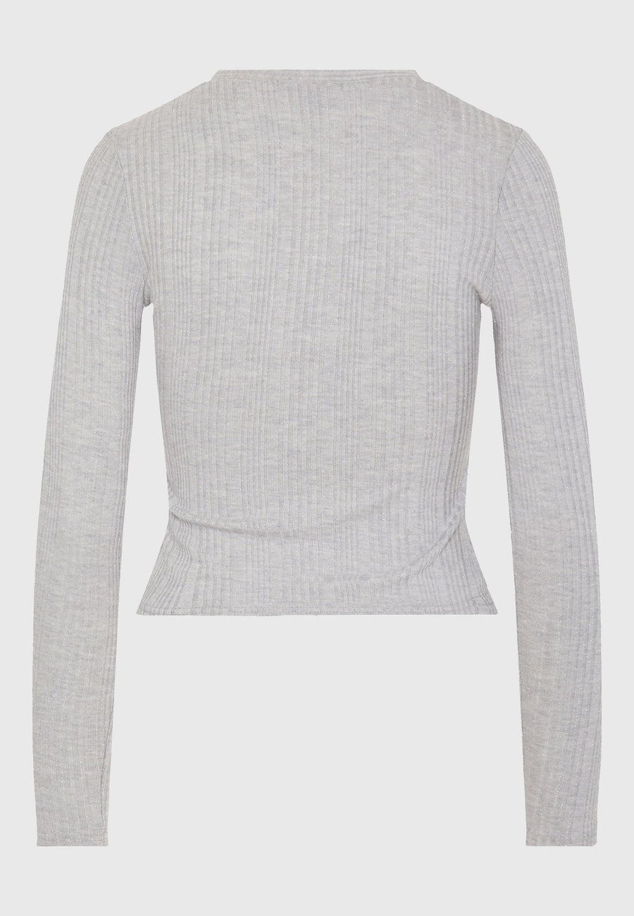 Cardigan cu nervuri și sclipici