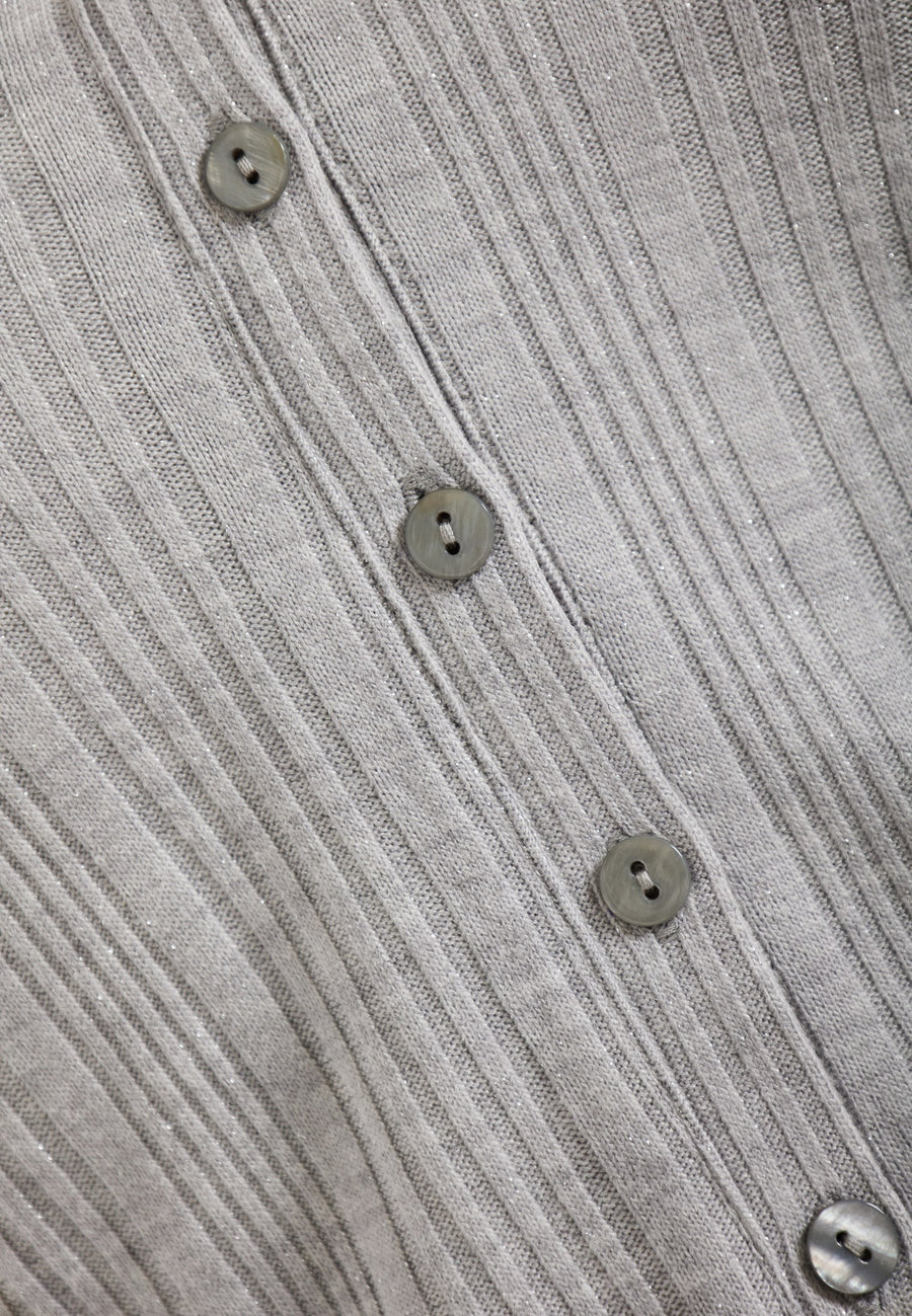 Cardigan cu nervuri și sclipici