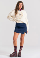 Hanorac de damă cu logo preppy