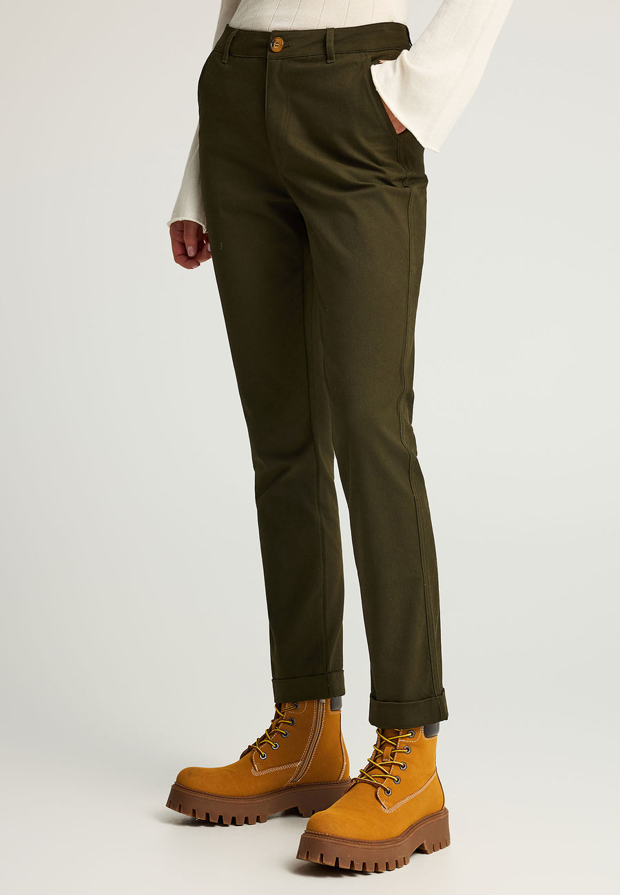 Pantaloni de damă cu nasture