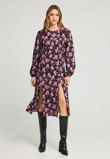 Rochie midi cu imprimeu floral