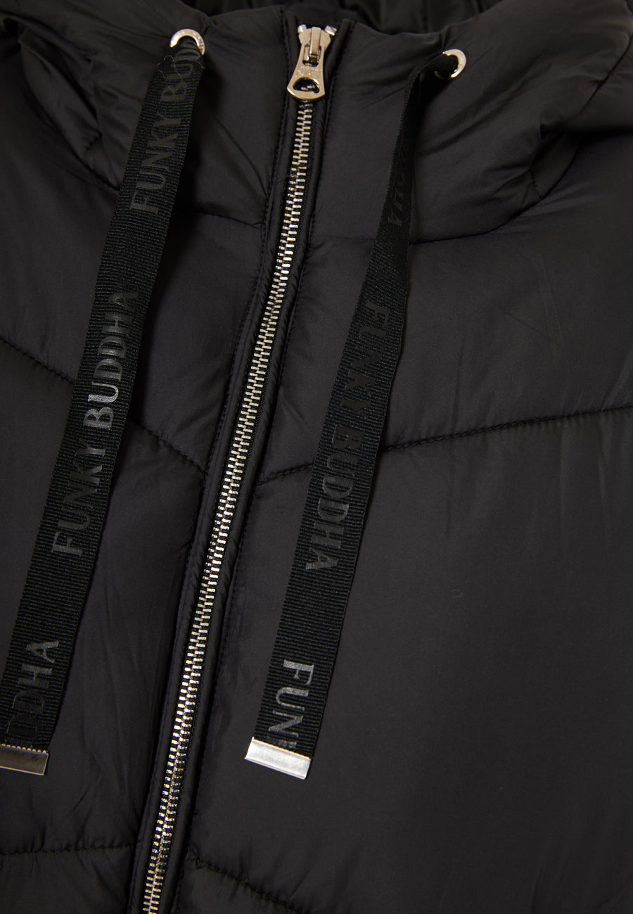 Geacă pufoasă pentru femei cu glugă