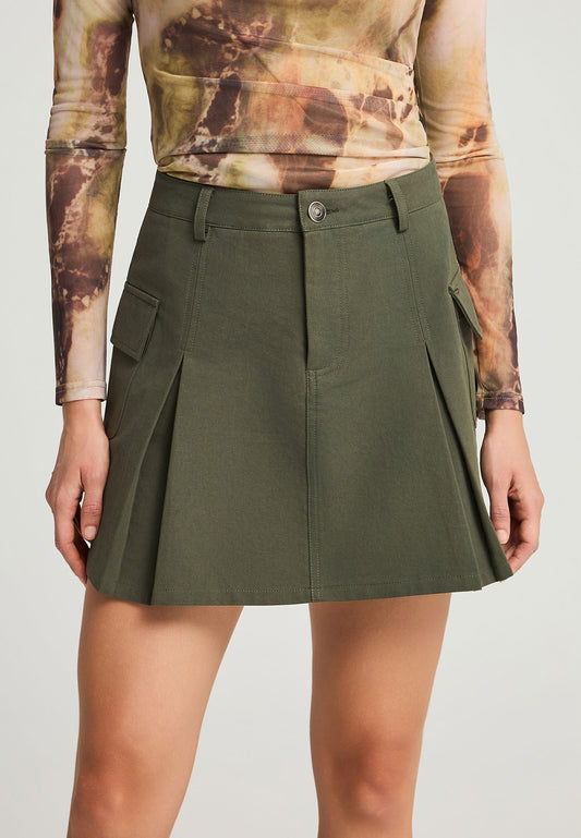 Fustă mini cu buzunare