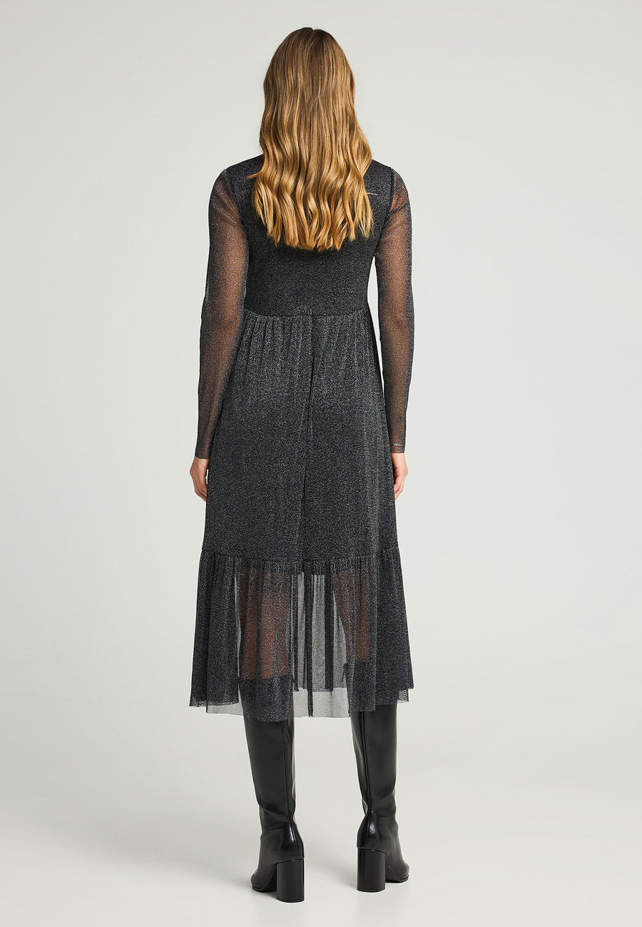 Rochie midi transparentă