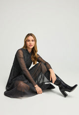 Rochie midi transparentă