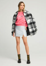 Fustă mini cu croială dreaptă