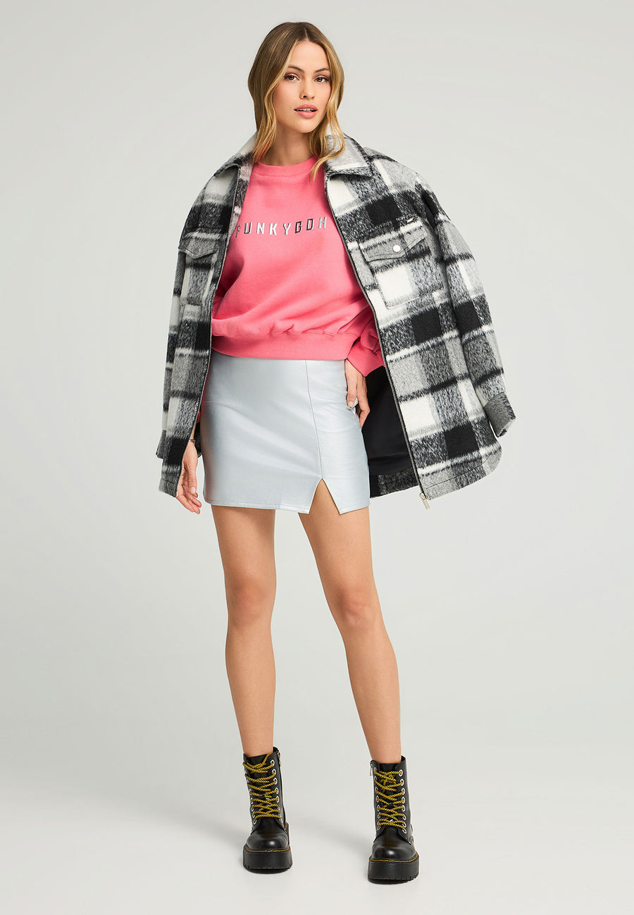 Fustă mini cu croială dreaptă