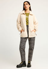 Hanorac cu fermoar din fleece pentru femei