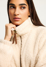 Hanorac cu fermoar din fleece pentru femei