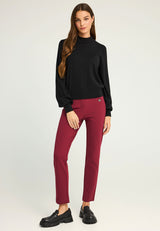 Top tricotat cu mânecă tip bishop pentru femei