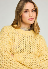 Pulover tricotat sustenabil cu finisaj striat