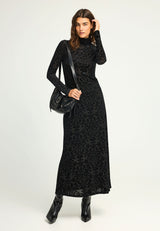 Fustă maxi brodată cu croială dreaptă