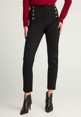 Pantaloni croiți pentru femei cu nasturi