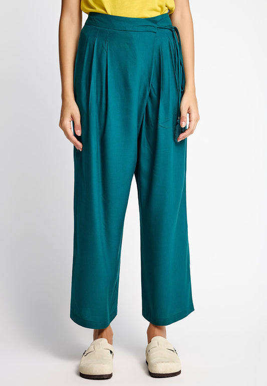 Women's viscose wrapover pants