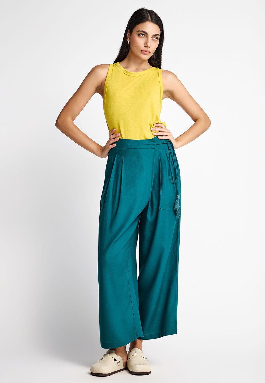 Women's viscose wrapover pants