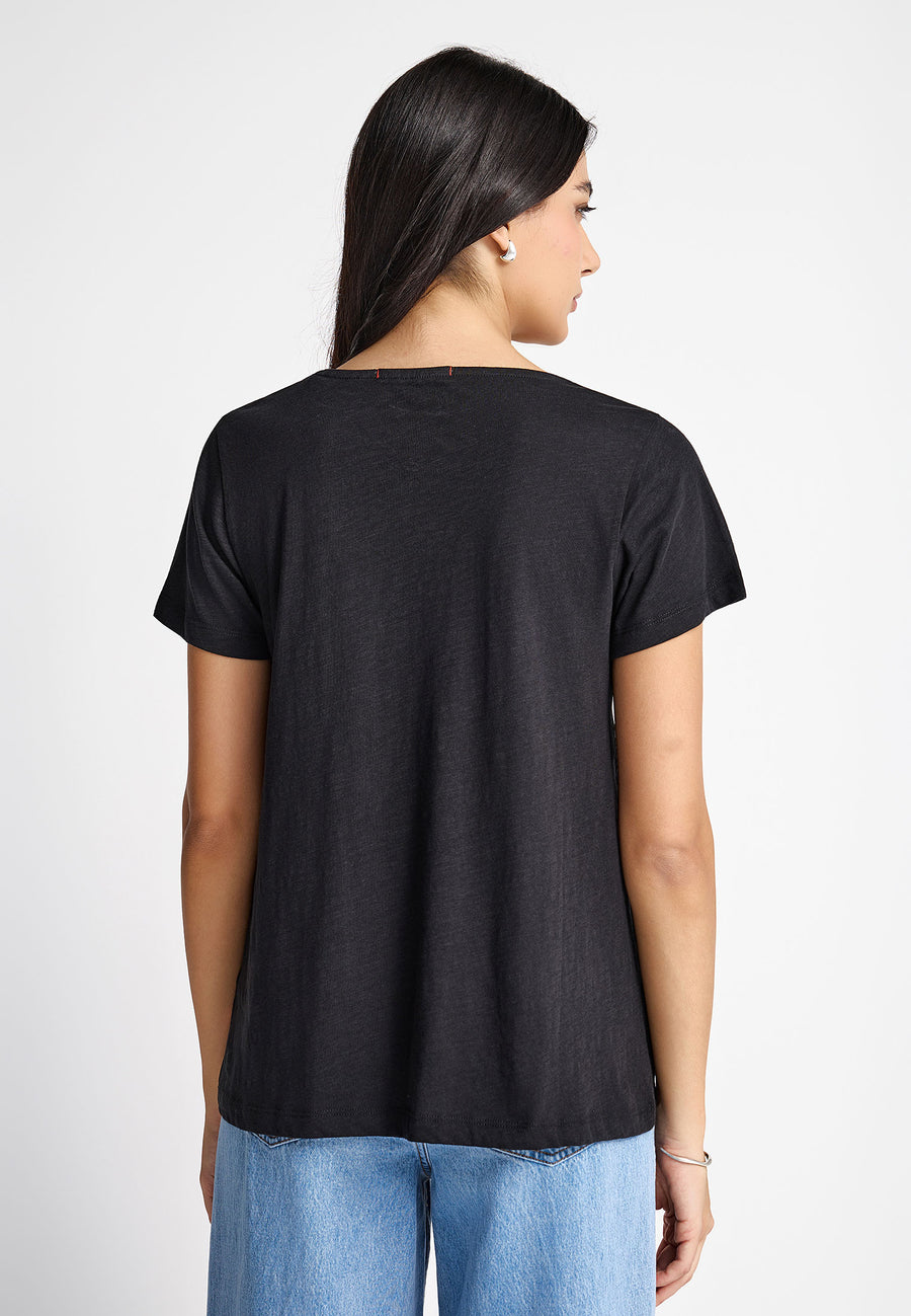 Tricou cu decolteu în V - Colecția basics