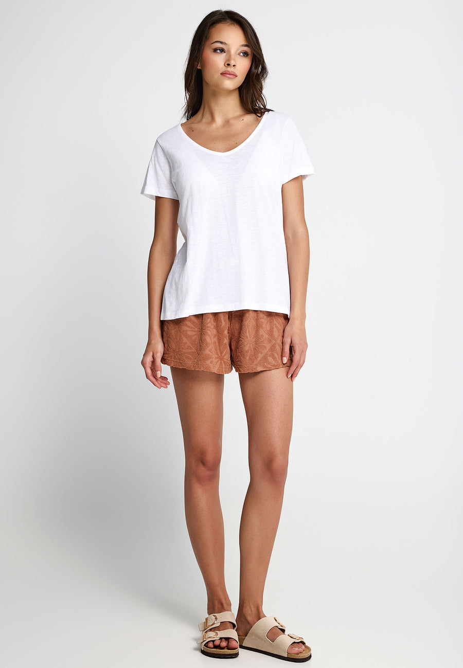 Tricou cu decolteu în V - Colecția basics