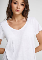 Tricou cu decolteu în V - Colecția basics