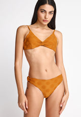 Bikini bottom with towel pattern