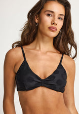 Bikini top with towel pattern