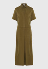 Lyocell jumpsuit with shirt collar