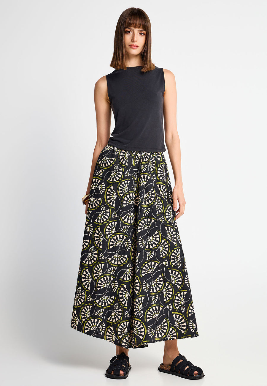 Sleeveless top with high neck