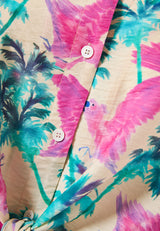 Cămașă de damă cu imprimeu exotic