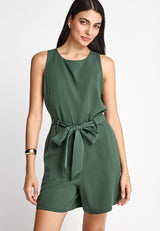 Lyocell jumpsuit with belt