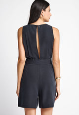 Lyocell jumpsuit with belt