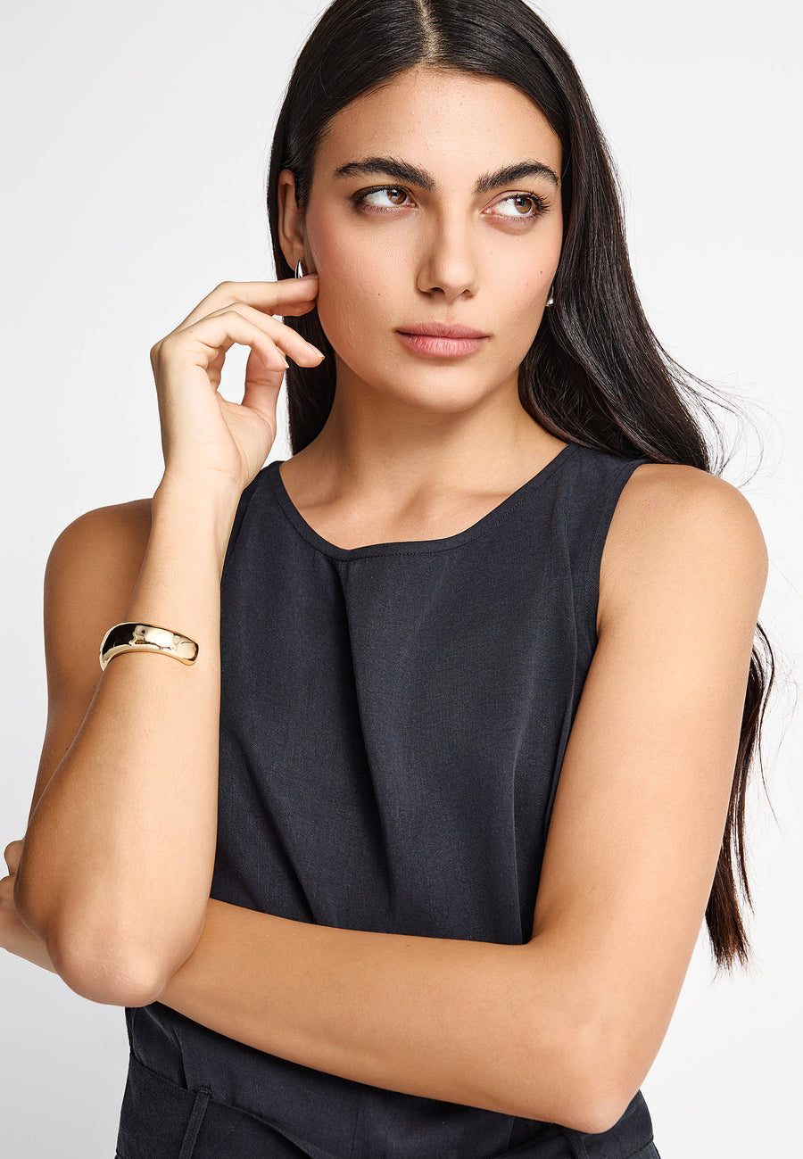 Lyocell jumpsuit with belt