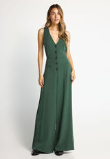 Lyocell jumpsuit with open back