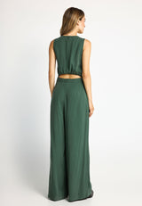 Lyocell jumpsuit with open back