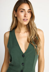 Lyocell jumpsuit with open back