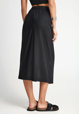 Women's wrap-around midi skirt