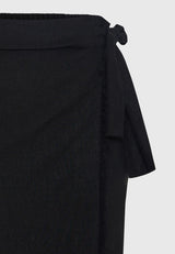Women's wrap-around midi skirt