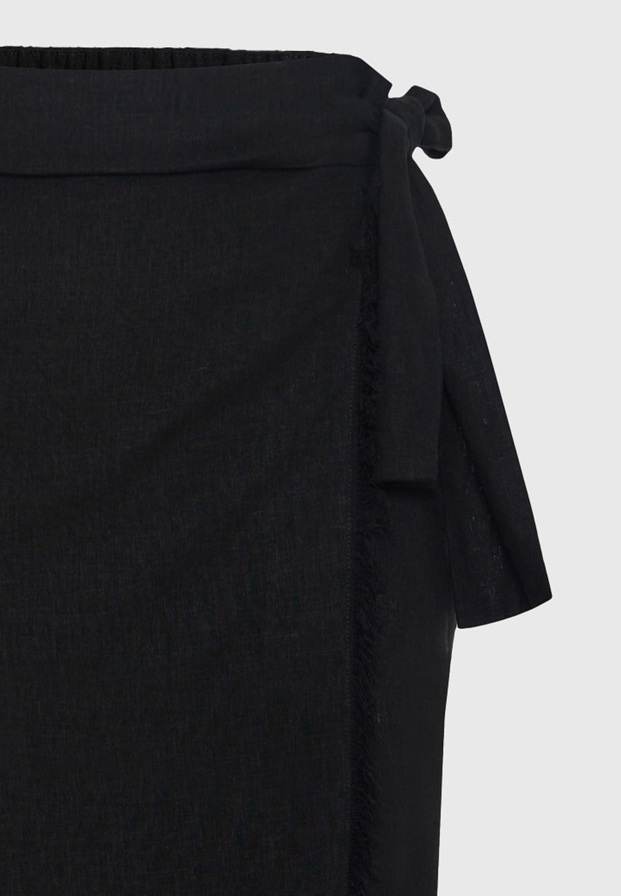 Women's wrap-around midi skirt