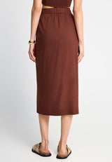 Women's wrap-around midi skirt