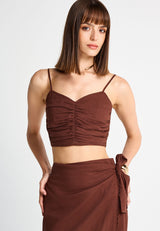 Women's wrap-around midi skirt