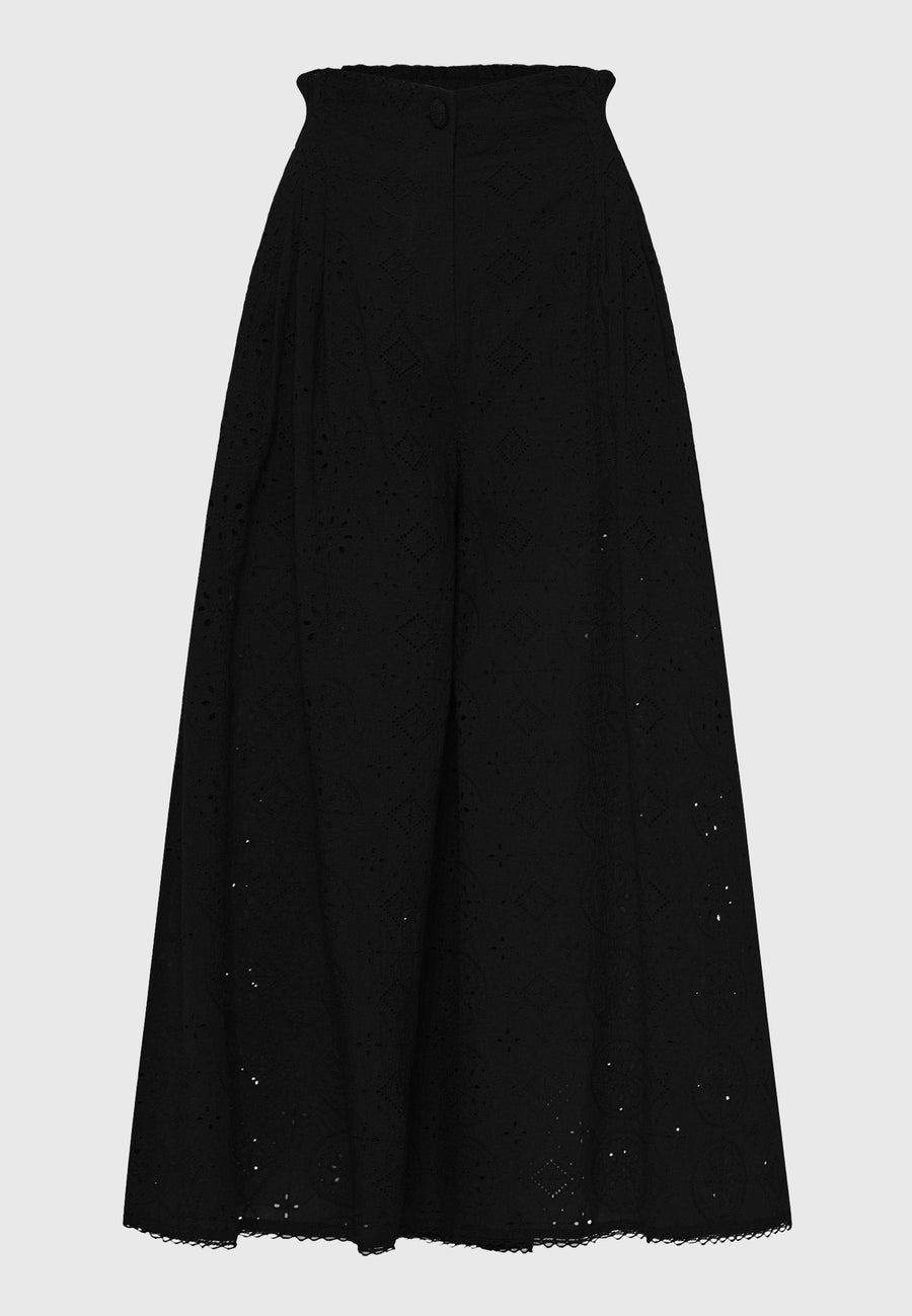 Pantaloni palazzo de damă cu croială lejeră