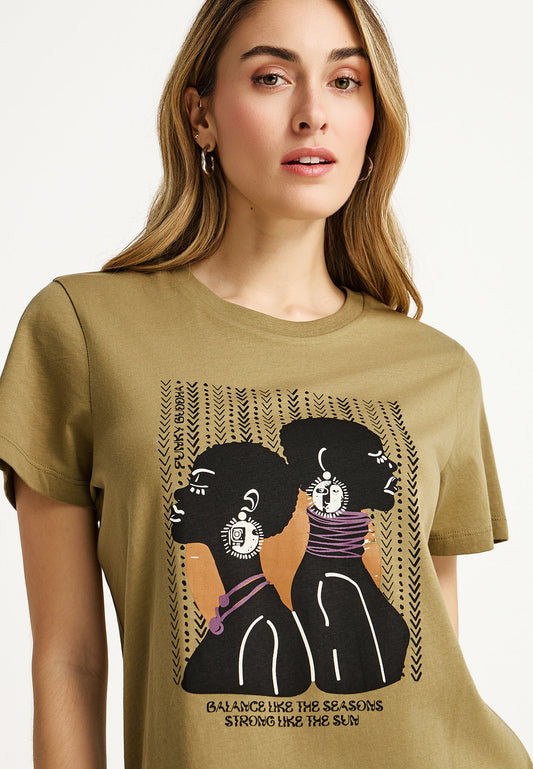 Tricou de damă cu imprimeu grafic