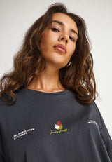 Loose fit t-shirt with artwork print on the back