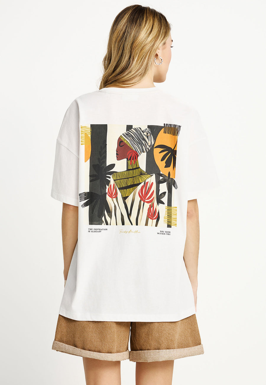 Loose fit t-shirt with artwork print on the back