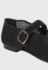 Mary Jane ballerinas with mesh design
